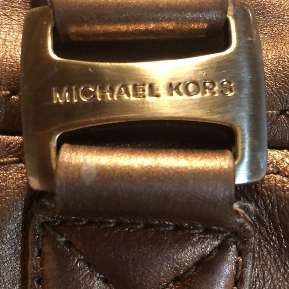 Michael Michael Kors sunburst gold/brass satchel - Picture 10 of 11